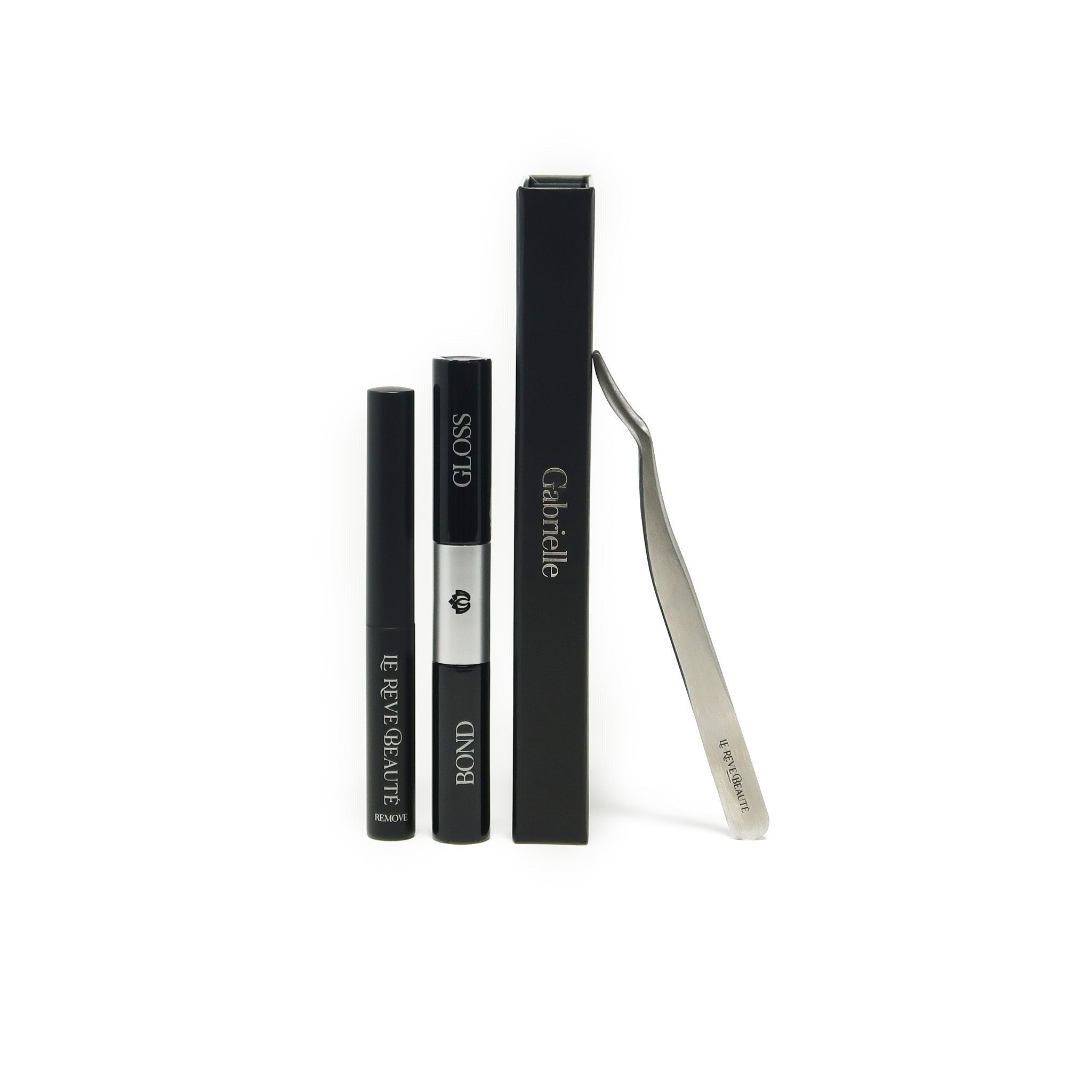 gabrielle starter kit (includes liy lash remove, bond and gloss, gabrielle lashes, and liy lash tweezers)