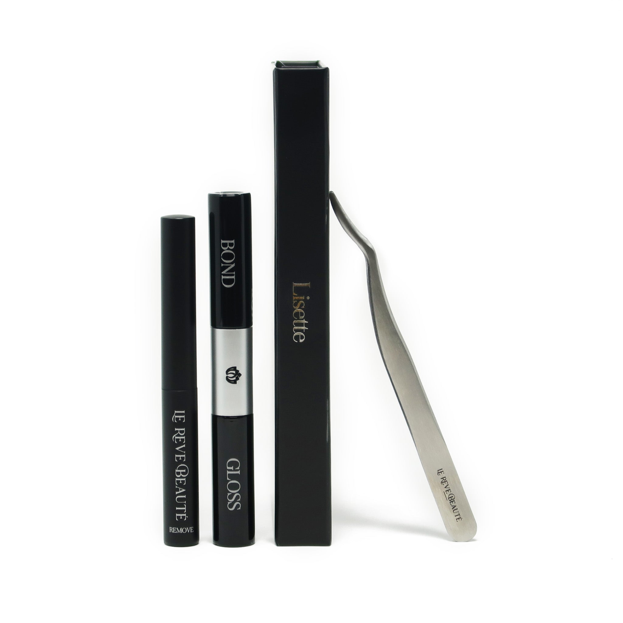 lisette starter kit (includes liy lash remove, bond and gloss, lisette lashes, and liy lash tweezers)